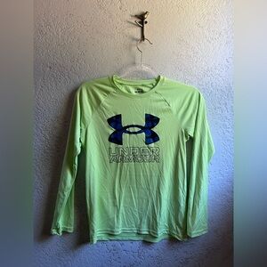 Under Armour Lime Green Performance Tee with Black Logo